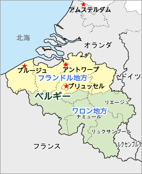 ベルギー周辺地図